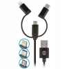 Forever DATAPIP5-MICBKK 3v1 USB microUSB/UCB-C/lightning, 1m