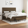vidaXL Boxspring posteľ s matracom tmavohnedá 160x200 cm látka - Hnedá - 19324-160902