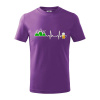 EKG z hôr na pivo - Tričko detské bavlnené - 122 cm/6 rokov ( Fialová )