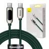 Kábel USB-C k USB-C Baseus Display, 100 W, 2 m (zelený) 6953156206601