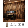 3D Lamely akustické drevené panely na stenu mix farieb 80 x 30 cm - NUBO