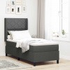 zahrada-XL Boxspring posteľ s matracom - tmavošedá, 80x200 cm látka 3341673