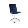 Signal OTOČNÉ KŘESLO Q-020 VELVET NAVY BLUE BLUVEL 86