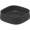DURAVIT Zencha oválna umývadlová misa bez otvoru, bez prepadu, 420 x 420 mm, antracit matný, 2373421379