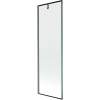 Mexen Next vaňová zástena 1-krídlová 60 x 150 cm, čierny vzor, gun gray kartáčovaný - 895-060-000-00-70-66