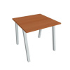 Hobis Pracovný stôl UNI A, 80x75,5x80 cm, čerešňa/sivá