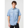 Wrangler Pánska košeľa Wrangler® SHORT SLEEVE WESTERN SHIRT IN LIGHT STONE 112350573 Farba: bledomodrá, Veľkosť: XL