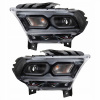 LAMPA DODGE DURANGO 2021-2025 ĽAVÁ + PRAVÁ KOMPLETNÁ TMAVÁ PREDNÁ ČASŤ