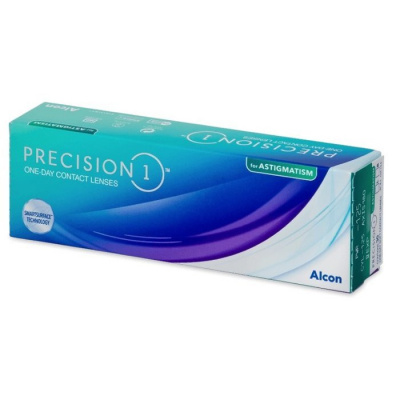Alcon Pharmaceuticals Precision 1 for Astigmatism (30 šošoviek) Dioptrie +2,50, Cylinder -0,75, Os 100°