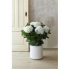 eshop-kvetinace.sk Umelá hortenzia HYDRANGEA v bielom kvetináči, výška 78 cm, biela