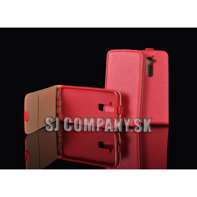 Kožený obal LG Leon (H320 / H340N) – Flip PC – červená