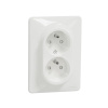 Schneider Electric SEDNA dvojnásobná zásuvka 230V, 16A, biela, SDD311211C