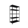 Skrutkovaný regál policový Biedrax 75 x 100 x 250 cm, čierny, 5 políc, nosnosť 150 kg na policu