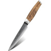 IZMAEL Damaškový kuchynský nôž Zenroku Utility/Hnedá 13 cm