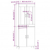 vidaXL Vysoká skrinka sivý dub sonoma 69,5x34x180 cm spracované drevo - Sivá - 127786-73801