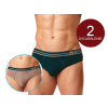 Pánske slipy - Key MPP175 (2x) Farba: Vyobrazená kombinácia vzorov, Veľkosť: XL