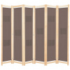 vidaXL 6-panelový paraván hnedý 240x170x4 cm látkový - Hnedá - 99606-61768