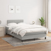 vidaXL Boxspring posteľ s matracom bledosivá 120x200 cm látka - Sivá - 105991-206108