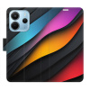 Flip pouzdro iSaprio na mobil Xiaomi Redmi Note 14 4G - Color Waves s kapsičkami na karty (Knížkové flipové pouzdro iSaprio pro mobil Xiaomi Redmi Note 14 4G - Color Waves - elegantní obal s kapsami,