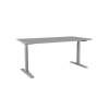 Výškovo nastaviteľný stôl BASIC, 2-motorový, 138x80 cm, podnož sivá + doska sivá