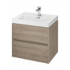 Cersanit Crea skrinka 59x45x53 cm závesná kúpeľňová skrinka pod umývadlo dub S924-008