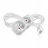 Predlžovací Kábel do zásuvky Emos 2 m, 2 ks zásuviek, biely