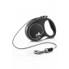 Vodítko FLEXI Black Design XS lanko 3m / 8kg stříbrnáNEW