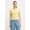 Bavlnené tričko Calvin Klein Jeans J20J223113 žltá XS