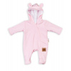 Baby Nellys Dojčenský teplákový overal s kapucňou - sv. růžový, veľ. 86 Baby Nellys