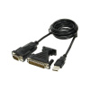 PremiumCord USB 2.0 - RS 232 převodník krátký, osazen chipem od firmy FTDI ku2-232