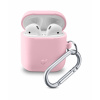 Ochranný kryt s karabínou Cellularline Bounce pre Apple AirPods 1 & 2, ružový