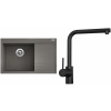 Set Sinks G5554 (dřez Rim 780 L Truffle 54 levý + baterie Elka Černá matná)