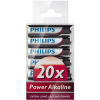 Philips alkalická baterie POWER ALKALINE 20ks (LR03P20T/10, AAA, 1,5V)