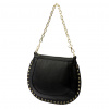 Luka 24-026 čierna dámska kožená kabelka 32 x 26 x 6 cm