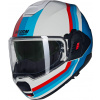 Nolan N120-1 Lineo N-Com výklopná prilba, biela/modrá/červená, M (58)