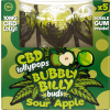 Bubbly Billy Buds 10 mg CBD cukríky v kyslom jablku s bublinkovou žuvačkou vo vnútri – darčeková krabička (5 cukríkov), 90 g