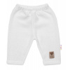 Baby Nellys Pletené nohavice Hand Made Girl biele