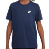 Detské Tričko s krátkym rukávom NIKE K NSW TEE EMB FUTURA LBR FZ5177-410 – Tmavo modrá