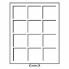LEUCHTTURM Boxy na mince, čtvercové, černé Velikost 1 pole: 67 x 67 mm