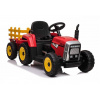 LEAN CARS Traktor na batérie s prívesom XMX611 červený