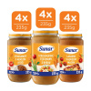 Príkrm Sunar Sunar, mäsovo-zeleninová prísada, zmes príchutí 12M+, 12x235 g od 12. mesiaca 2820 g cestoviny, ryba, ryža, hovädzie mäso