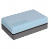 Yoga Block Duo kocka na jógu modrá-sivá výška / šírka 7,5 cm - 7,5 cm