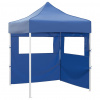 zahrada-XL Profesionálny skladací párty stan+2 steny 2x2 m, oceľ, modrý 48878