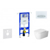 GEBERIT Modul na závesné WC s tlačidlom Sigma50, alpská biela + Duravit ME by Starck - WC a doska, Rimless, SoftClose