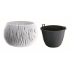 kvetináč 23,8cm BOWL SANDY DSK240-S449 biely plastový PROSPERPLAST