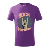 Rock forever ruka - Tričko detské bavlnené - 158 cm/12 rokov ( Fialová )