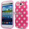 Silikónový obal Samsung Galaxy S III – Polka – ružová