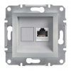 Schneider Electric Slovakia spol. s r.o. Asfora EPH4700161 - zásuvka dátová 1xRJ45 - Cat.6 UTP - aluminium