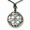 imago Amulet keltského srdcového kríža FC28140X, farba červená