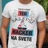 Tričko s potlačou Najlepší hacker na svete Dámsky Biela M